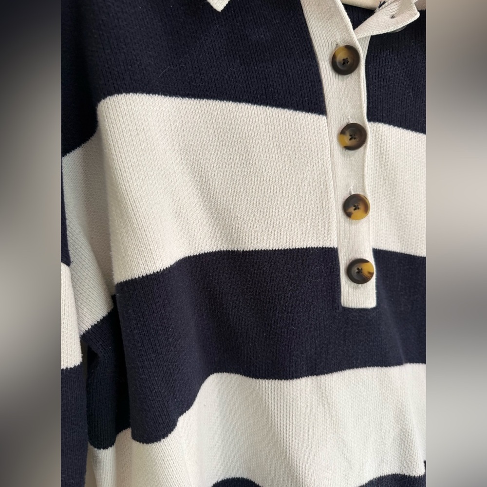 Boden Striped Knitted Rugby Jumper 12 - Picture 5 of 6
